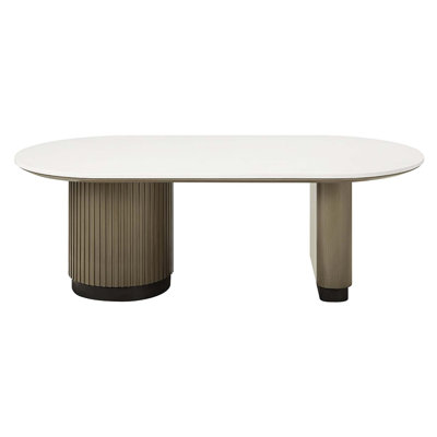 Rectangular Coffee Table, Engineering Top & Light Oak