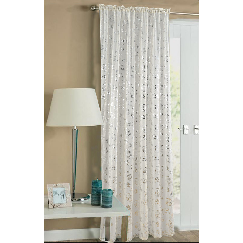 Ceyda Curtain Single Panel, Cream