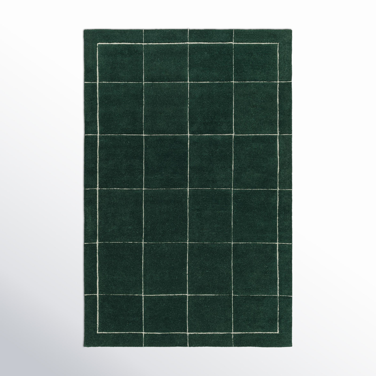 Mallory Green Hand Tufted Area Rug, Rectangle 8' x 10'
