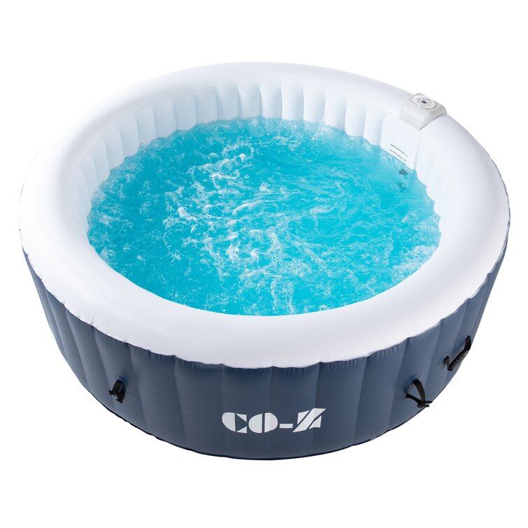 CO-Z Inflatable Hot Tub Spa Portable 130 Air Jet w Pump and Cover 4-6  Person US