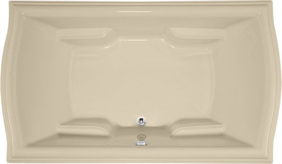 Debra 72'' L Soaking Bathtub, Bone, Polished Chrome