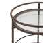 Chariot-bar rond avec tablettes en verre