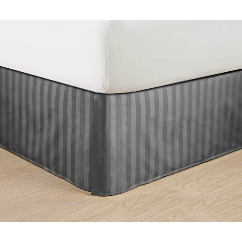 Simple Elegance Tailored Bed Skirt, Gray, Full
