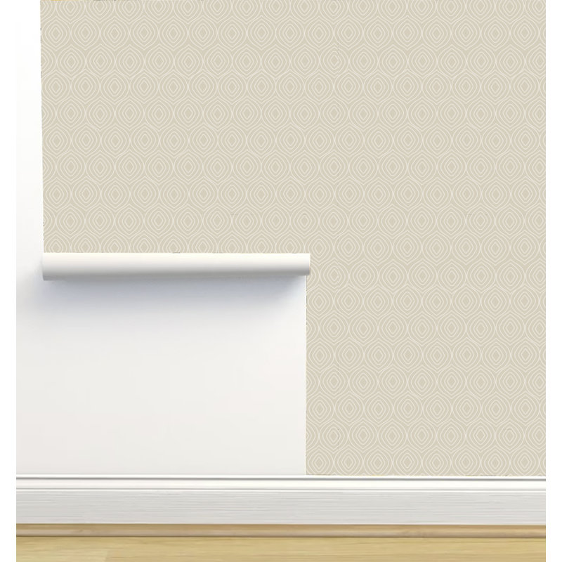 Rouleau de papier peint texturé L 12 pi x l 2 pi Monor Designs, Crème