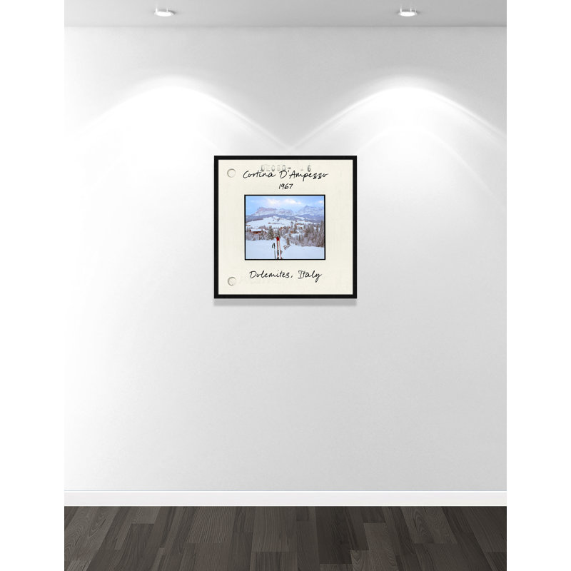 Cortina D'Ampezzo, reproduction par CAD Designs, L 27,5 po x H 27,5 po, Framed Print, Black Woodgrain