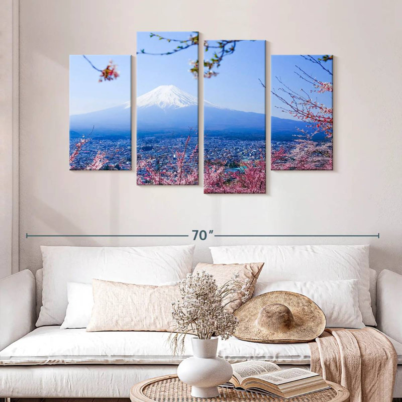 Mount Fuji Cherry Blossoms, H 32 po x l 52 po