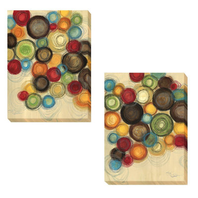 " Colorful Whimsy I And II " by Jeni Lee 2 - Pieces