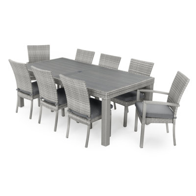 Cannes 9 Piece Dining Set with Cushions