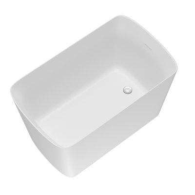 Larzelere 46.8'' x 46.8'' Undermount Soaking Acrylic Bathtub