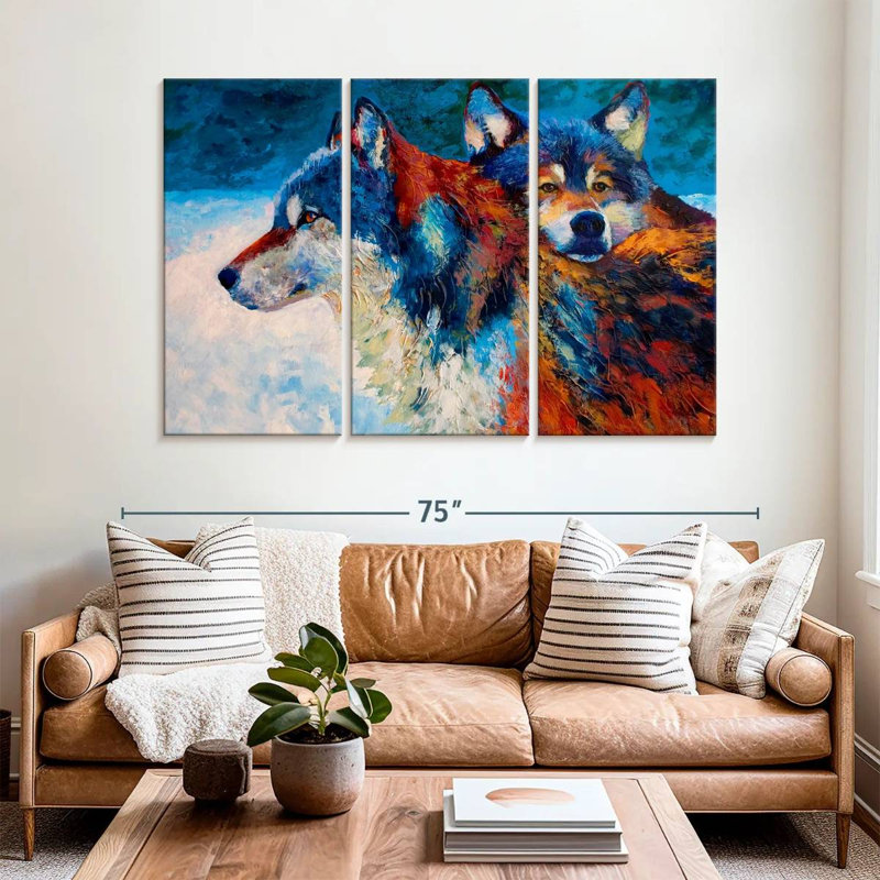 The Wolves, 42" H x 65" W