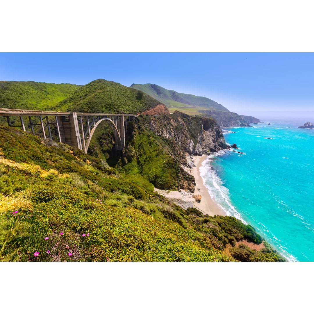 California Bixby Bridge by LUNAMARINA - Wrapped Canvas Print