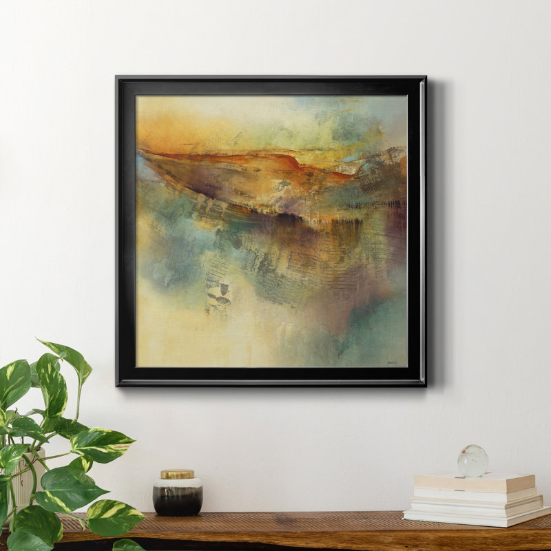 Canyon Zephyr - Reproduction d'art sur toile encadrée, Encadré de bois de noyer, H 17,5 po x l 17,5 po x P 1,5 po