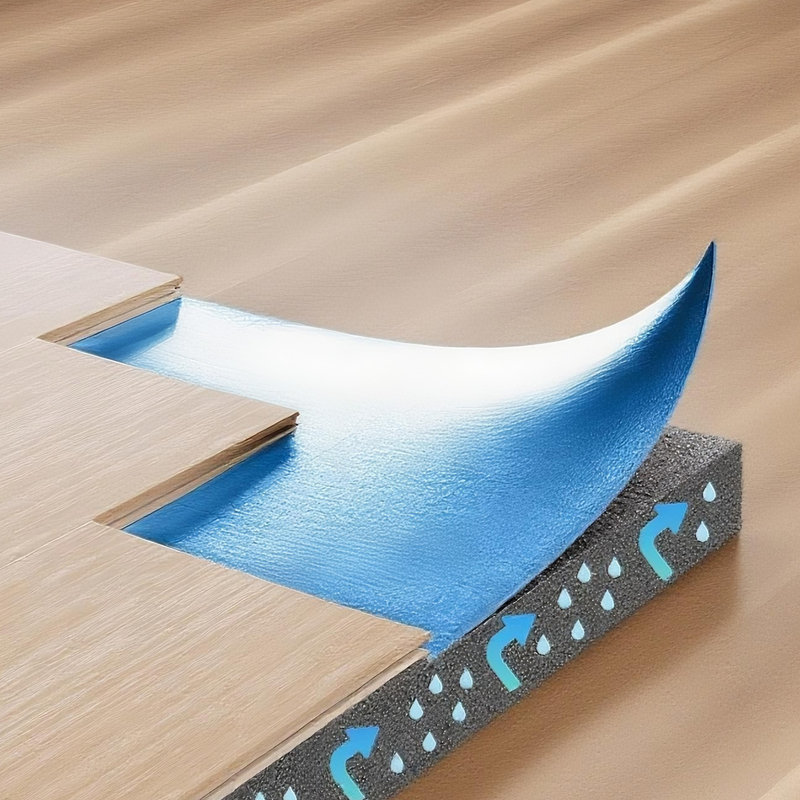 Barrière de sol / stratifié pour plancher stratifié bleu 200 mm 3 mm