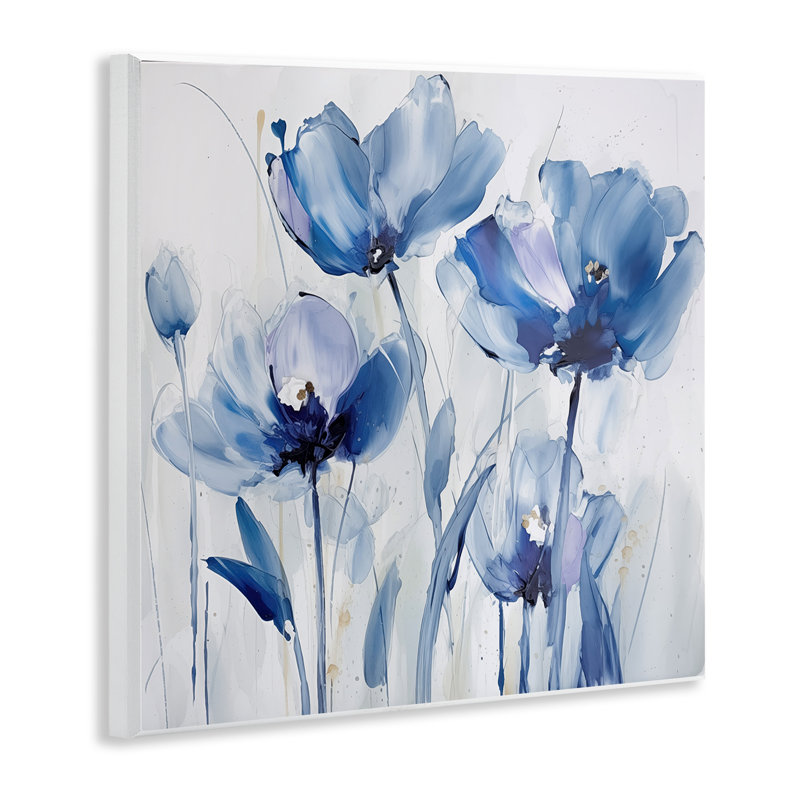 Art mural bleu abstrait par Sasha