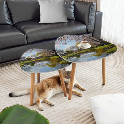 Ensemble de 2 tables basses gigognes Triangle