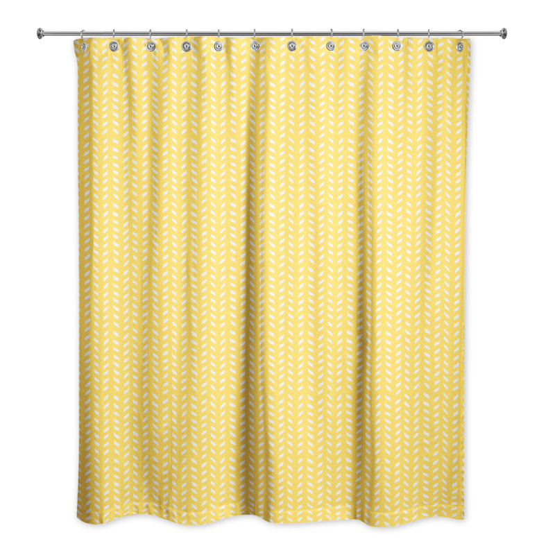 Rideau de douche Hyrup, Jaune / Blanc