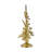 Iron Arched Pillar Candle Holder With Gold Floral Design-2040029723