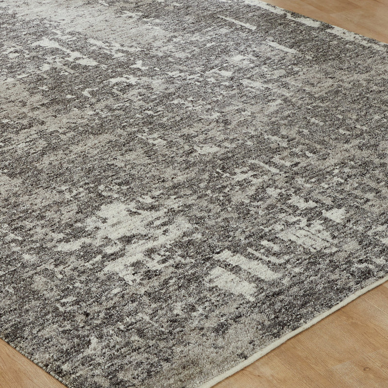 Nomad Haven Wool Hand Knotted Area Rug in Charcoal Mist, 3' x 5'