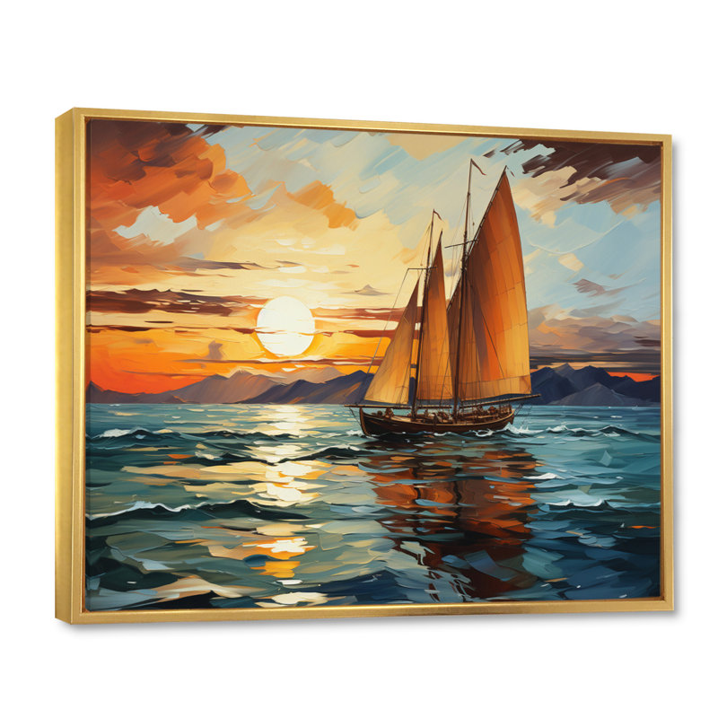 Impression sur toile Iolanta, Cadre flottant doré, H 12 po x l 20 po x P 1 po