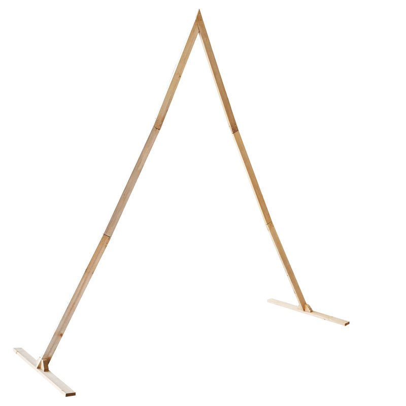 202cm W x 95cm D Solid Wood Arbour in Light Brown