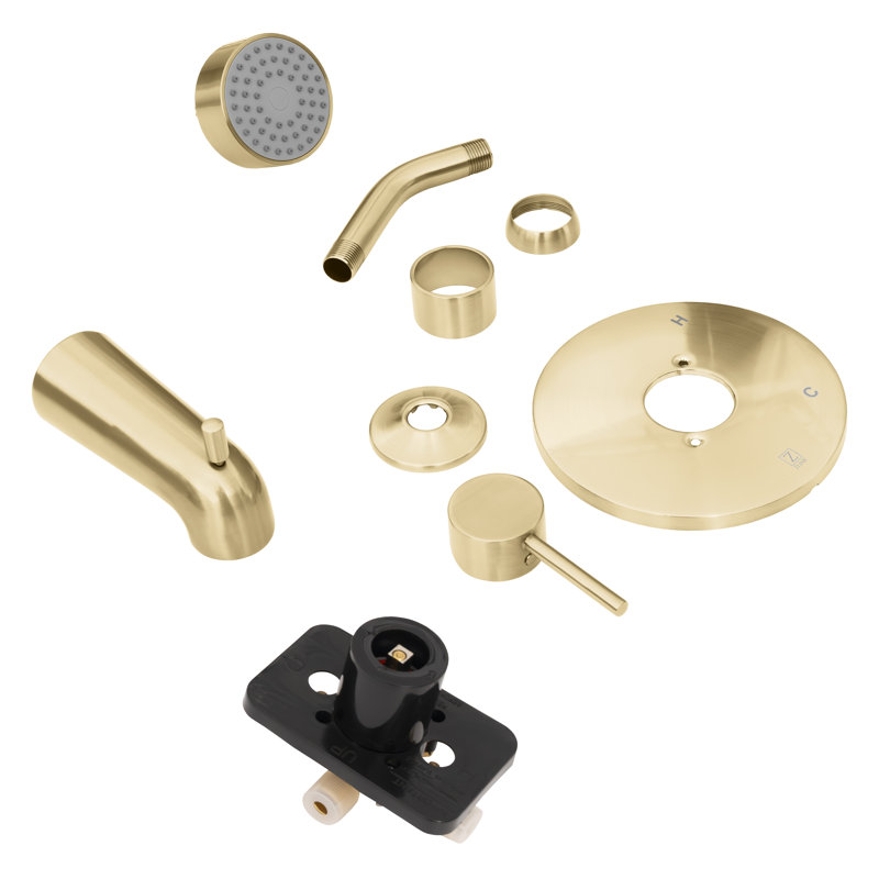 ZLINE Rubicon Elegant Shower System in Matte Black, Champagne Bronze