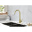 Pull Down Kitchen Faucet In Gold Stainless Steel - 360 Swiveling High Nozzle, Single Handle For Easy Adjustment Of Water Temperature And Flow, Corrosion Rust-, 15.96 In. Depth, 10.24 Width, 9.14-1421373395