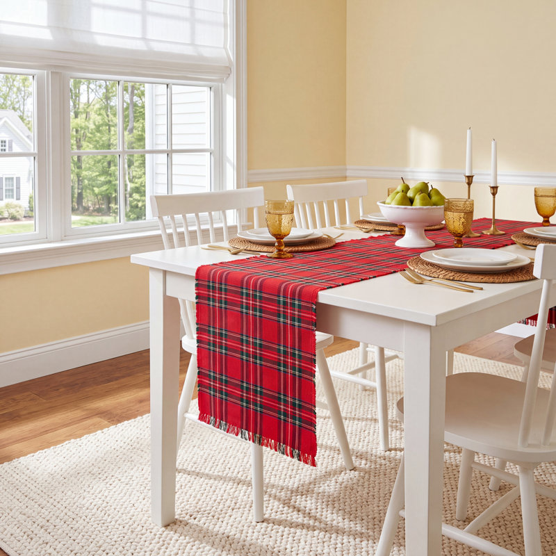 Sandara Plaid Table Runner