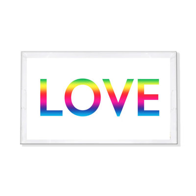 Love Acrylic Rectangle Decorative Tray