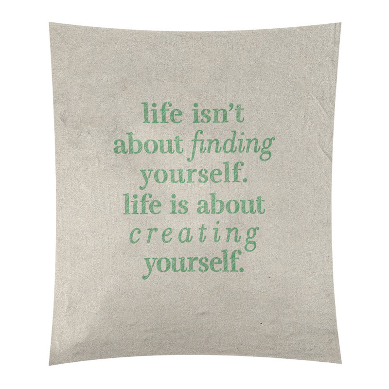 Tapisserie en polyester à créer vous-même quote, H 27,5 po x l 37,5 po, Blanc / vert