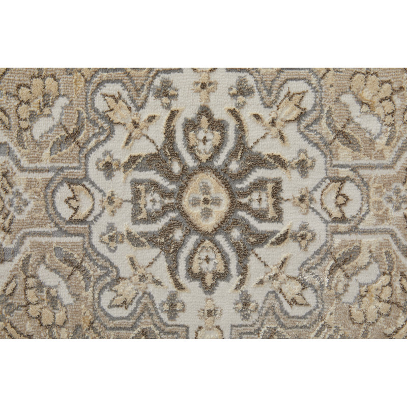 Neoma Viscose Oriental Indoor Rug, Round 7'9"