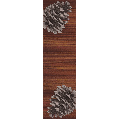Tapis brun à motif floral Kaylee