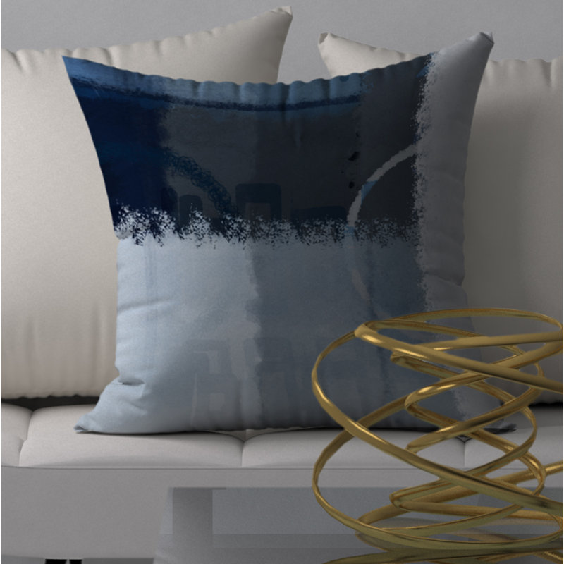 Housse de coussin décorative carrée céleste sereine, H 24 po x l 24 po