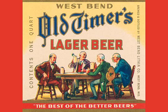 Old timer de west bend-impression de publicité rétro, H 20 po x l 30 po x P 1,5 po