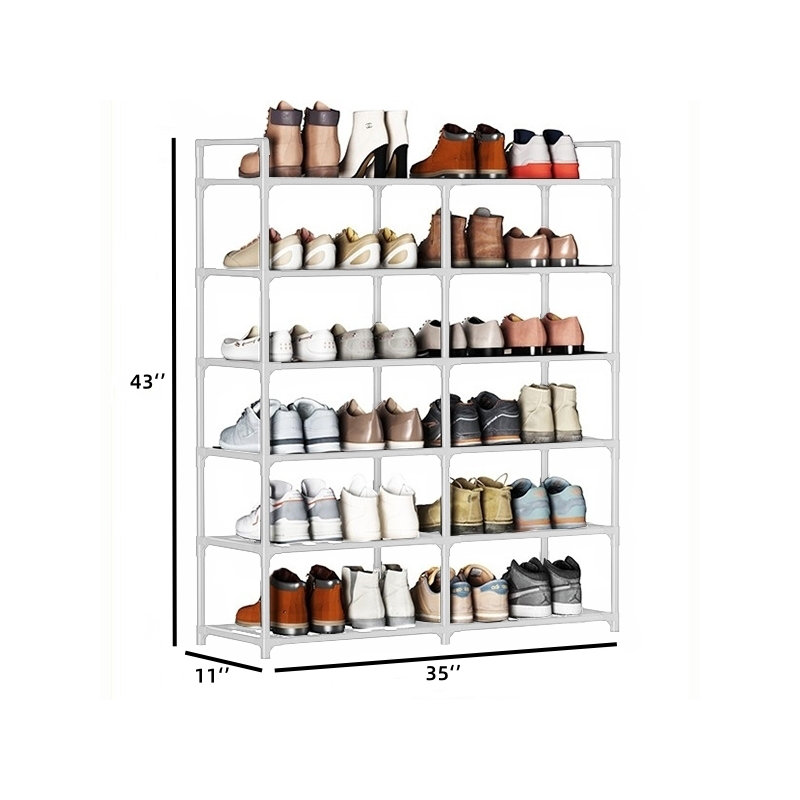 Bamboo Shoe Rack 6 Rows – Sturdy and Spacious Shoe Organizer