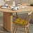 Burlywood Oval Solid Wood Dining Table-1181508700