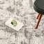 Tapis moderne à poils longs abstraits, lavable, couleur ivoire et gris mousse-165855898-165855903
