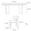 Ensemble de table de salle à manger ovale de style français-106324794