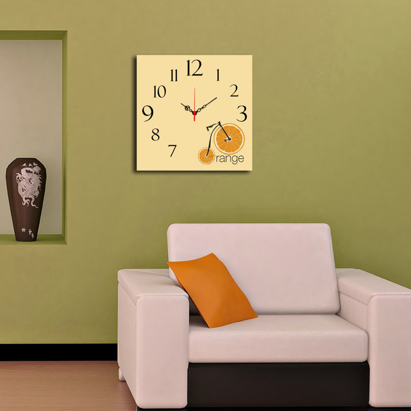 Horloge murale élégante 15,7 po x 15,7 po | 100% panneau de fibres à densité moyenne, épaisseur: 0,2 pouce | Décoration élégante pour le salon, la chambre à coucher et le bureau | Design moderne avec une esthétique minimaliste