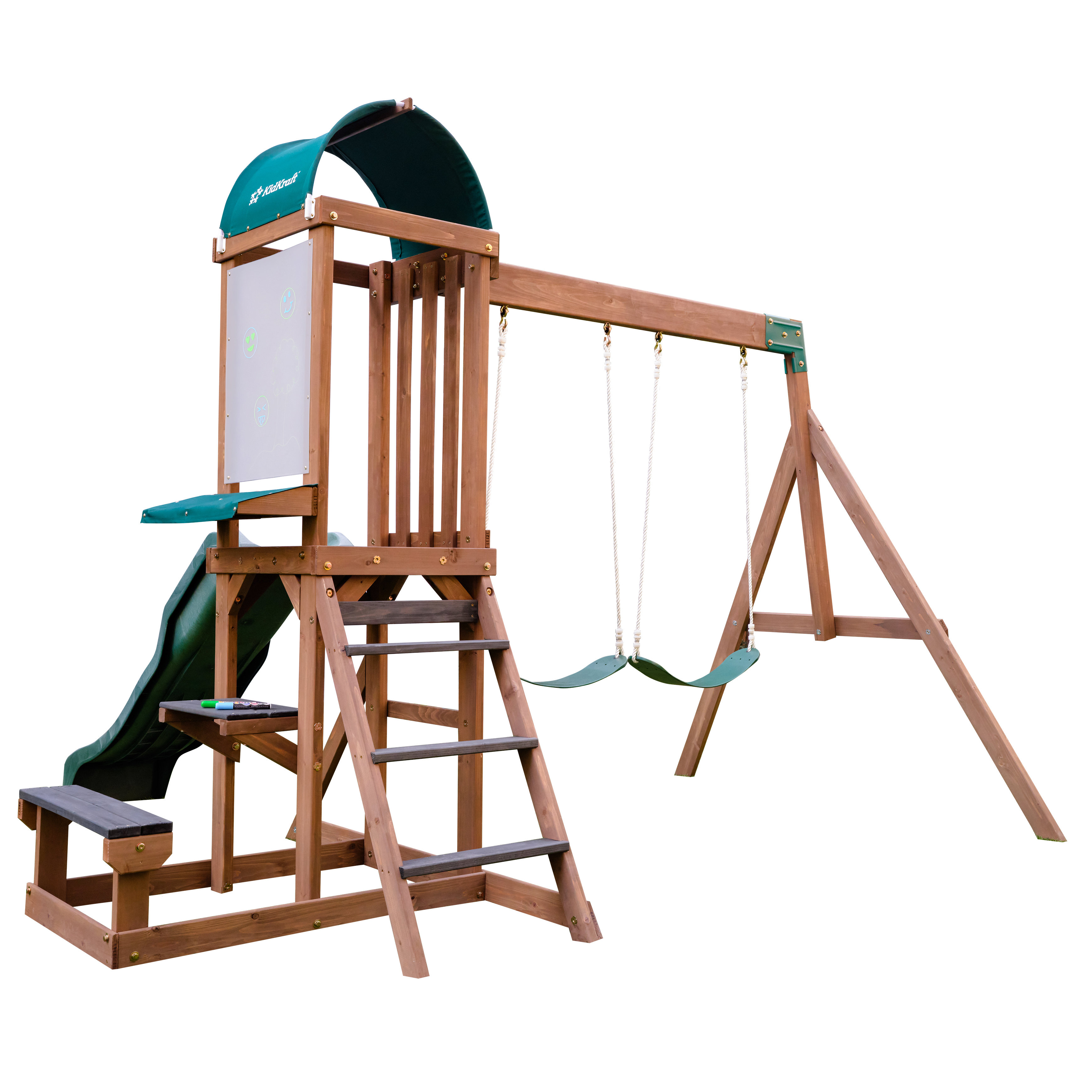 Kids wooden cheap swing set