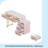 Velvet Upholstered Vanity Desk With Chair, Vanity Set With 5 Big Drawers, Makeup Table With Padded Chair, Marble-Look Sticker Top Dressing Table With Left/Right Adjustable Storage, White-114192831