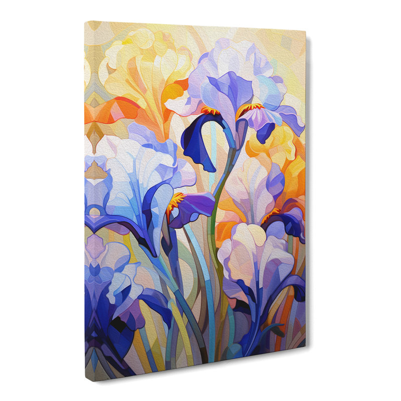 Iris Flower Orphism - Wrapped Canvas, 50cm H x 35cm W x 3cm D