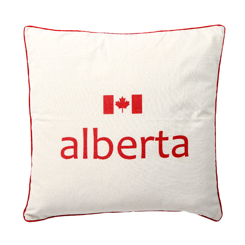 Coussin en coton O Canada Provinces Alberta