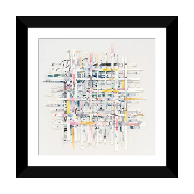 « new matinée », reproduction d’impression sur toile tendue, H 16 po x l 16 po x P 1 po, Papier avec cadre noir, Blanc