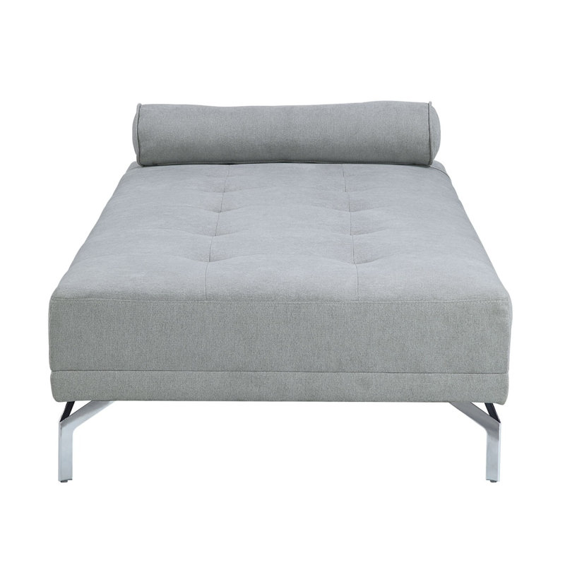 Canapé-lit en velours avec coussin Melange, gris