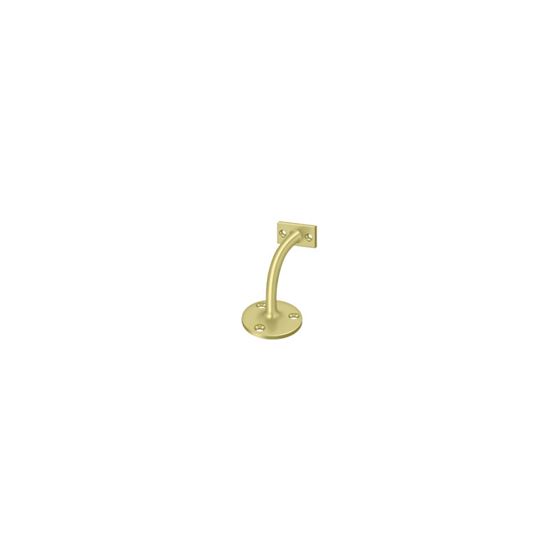 3.25" Projection Light Duty Hand Rail Bracket, Polished Brass