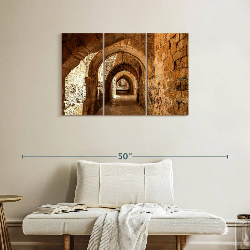 Rorry Stone Alley In Jerusalem, 24" H x 38" W