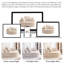 59" Modern Round Loveseat Sofa with Upholstered Design, No Assembly Required-1417296976