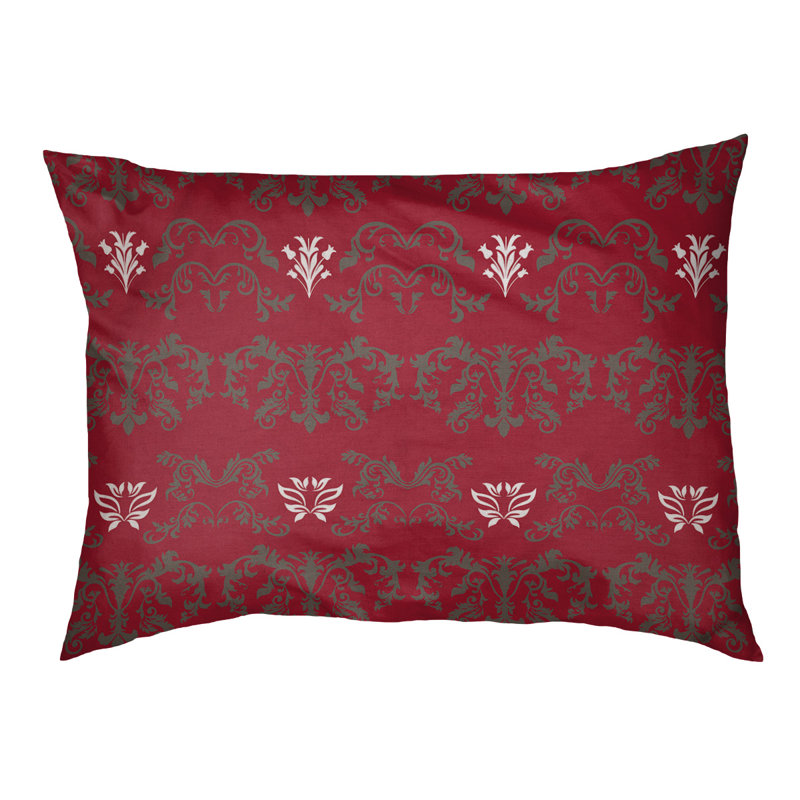Coussin d'intérieur Jacksonville Football Baroque, Grand (l 50 po x P 40 po x H 6 po), Étain / rouge / blanc