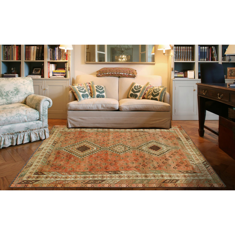 Fine Vintage Aalam Rust Rug