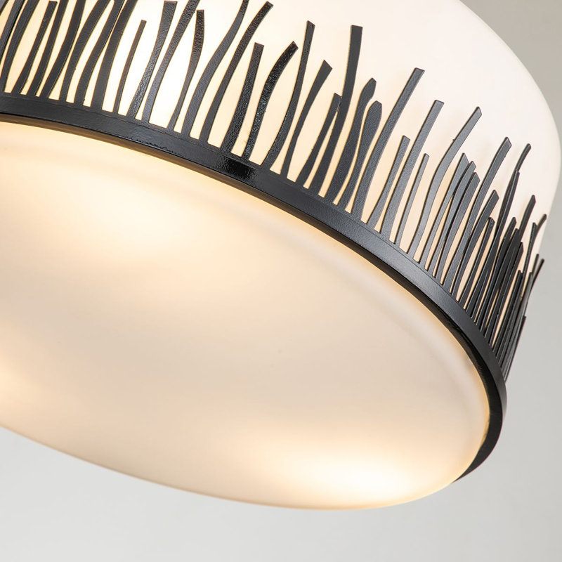 Sawgrass 2 - Light Shaded Drum Pendant, Matte Black